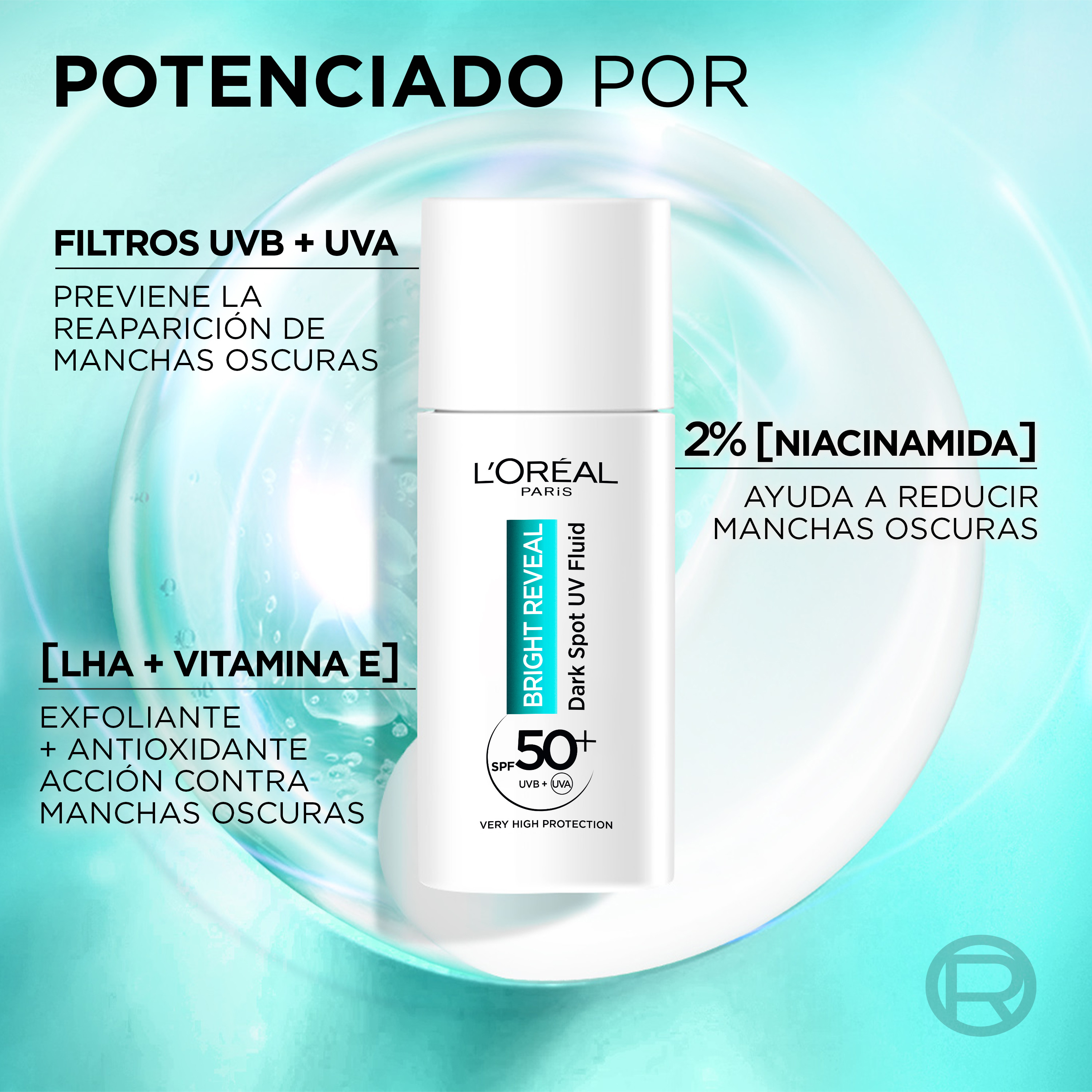 Bright Reveal Fluido Hidratante Anti-Manchas con Niacinamida SPF 50+ · detalle 5