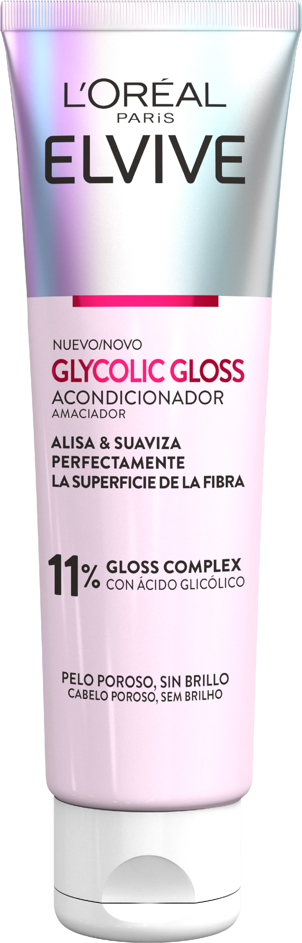 L'Oréal París Elvive Acondicionador Glycolic Gloss Con Ácido Glicólico Cabello Suave Y Brillante