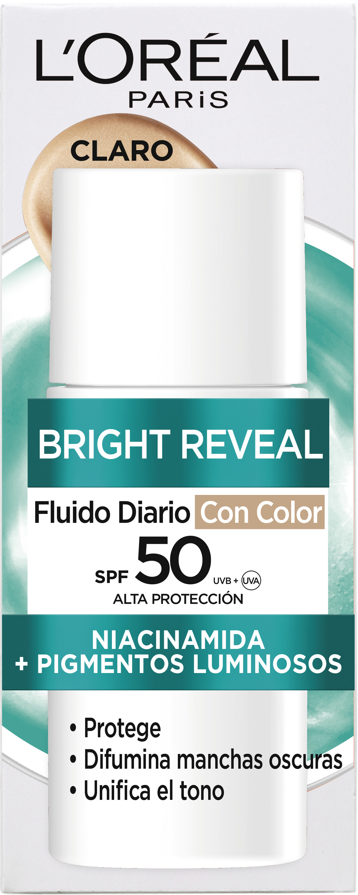 Bright Reveal Fluido Diario con Color y Niacinamida SPF50 · detalle 3