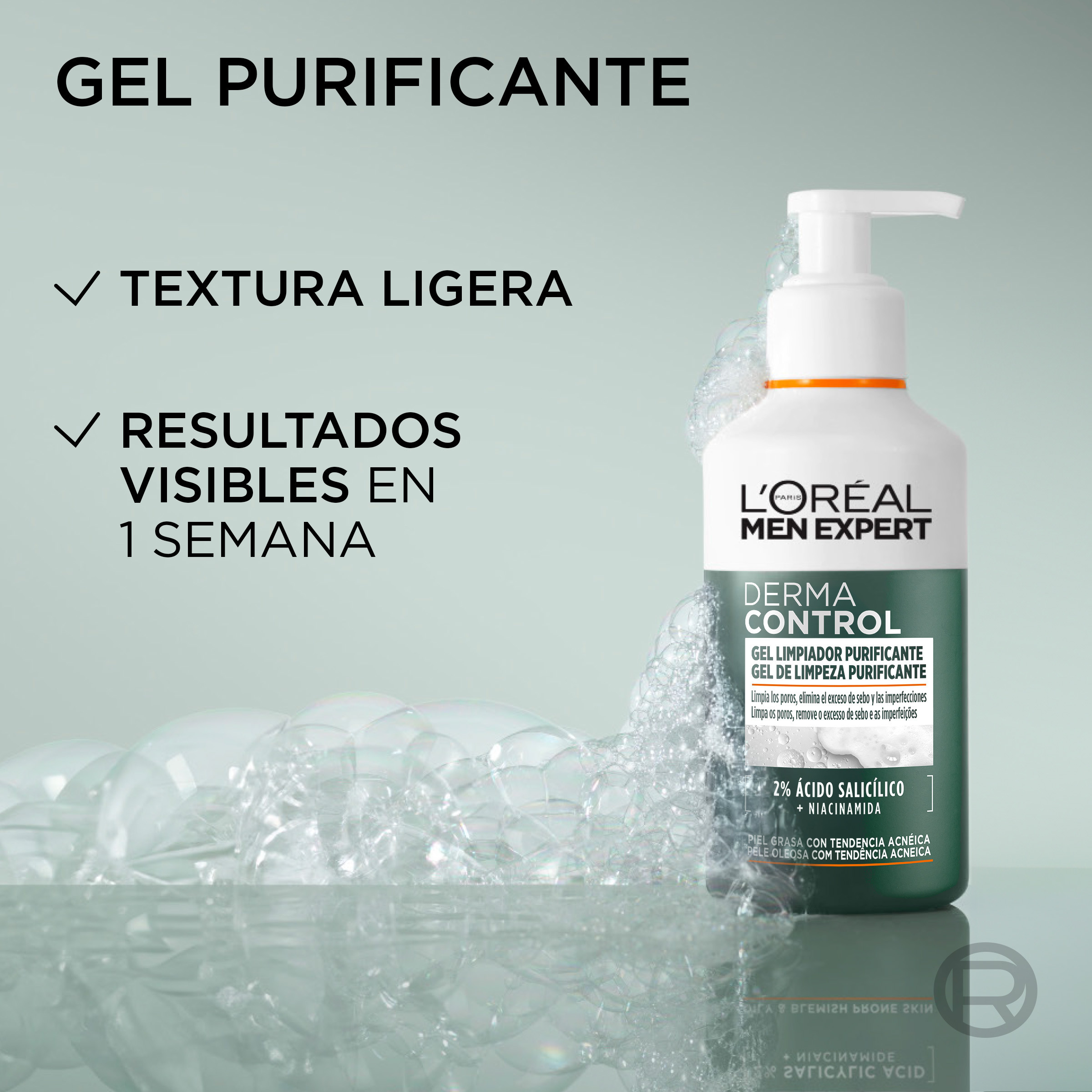 Men Expert Derma Control Gel Limpiador Purificante · detalle 5