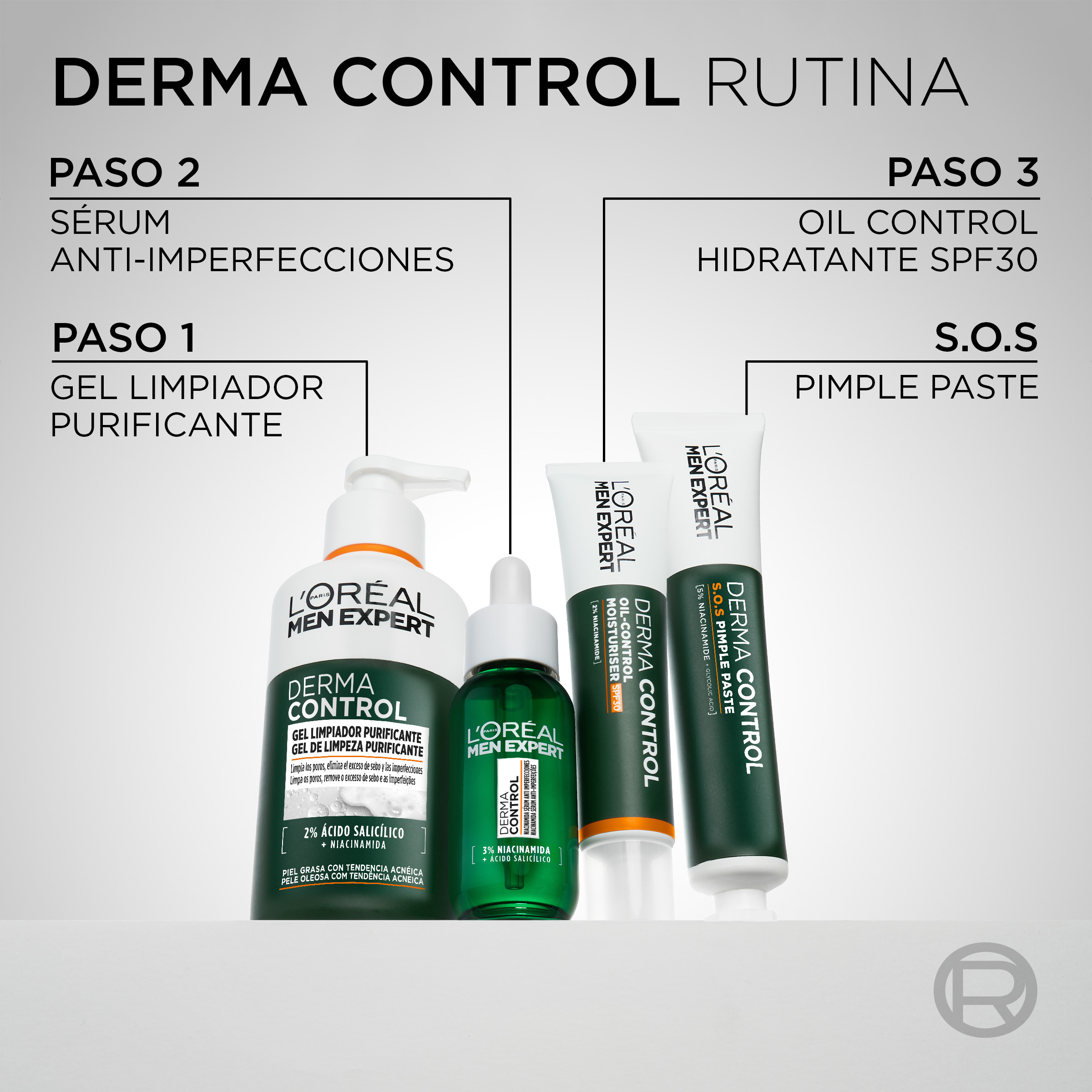 Men Expert Derma Control Oil Control Hidratante SPF30 · detalle 4