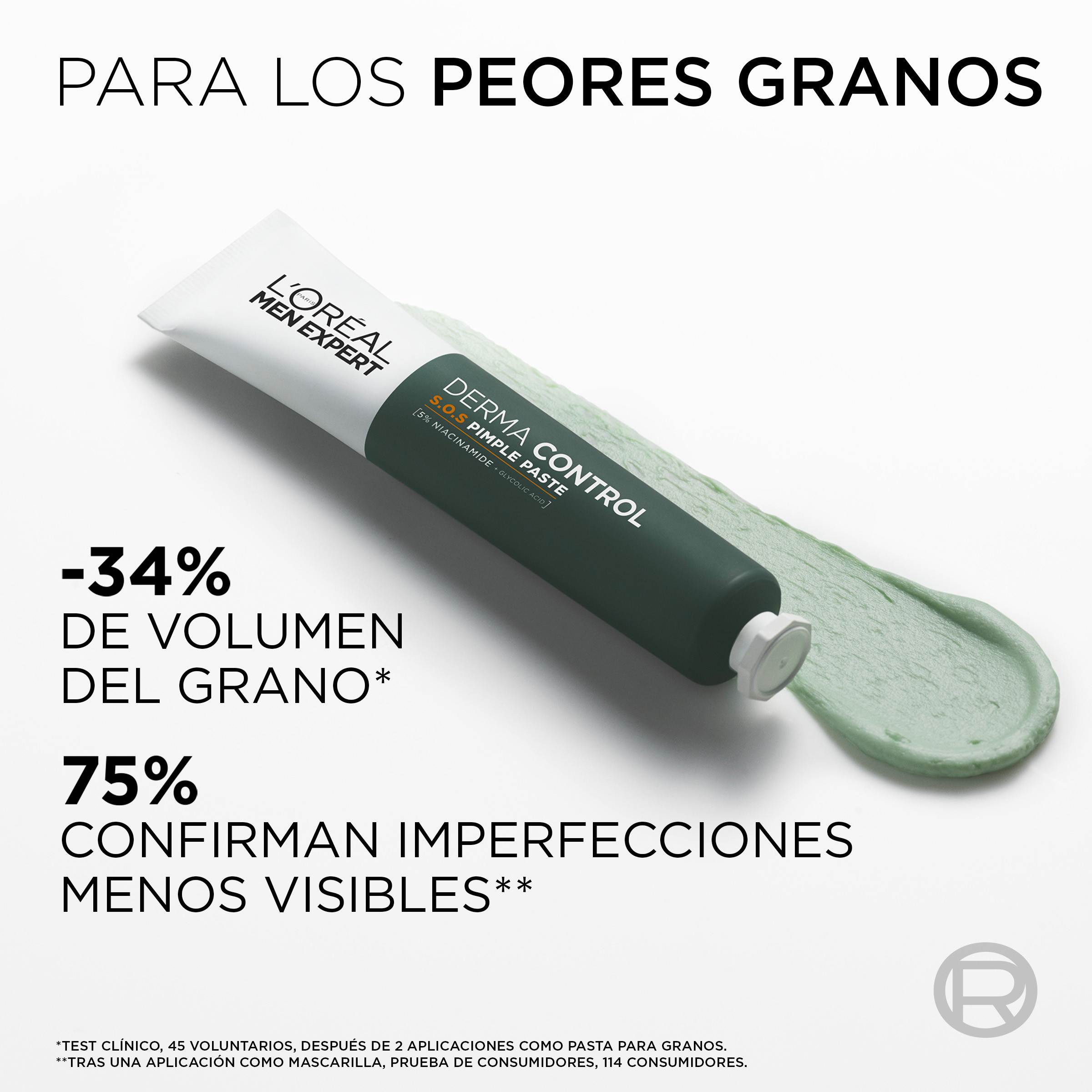 Men Expert Derma Control S.O.S Pimple Paste Solución Anti-imperfecciones con Niacinamida y Ácido Glicólico · detalle 1
