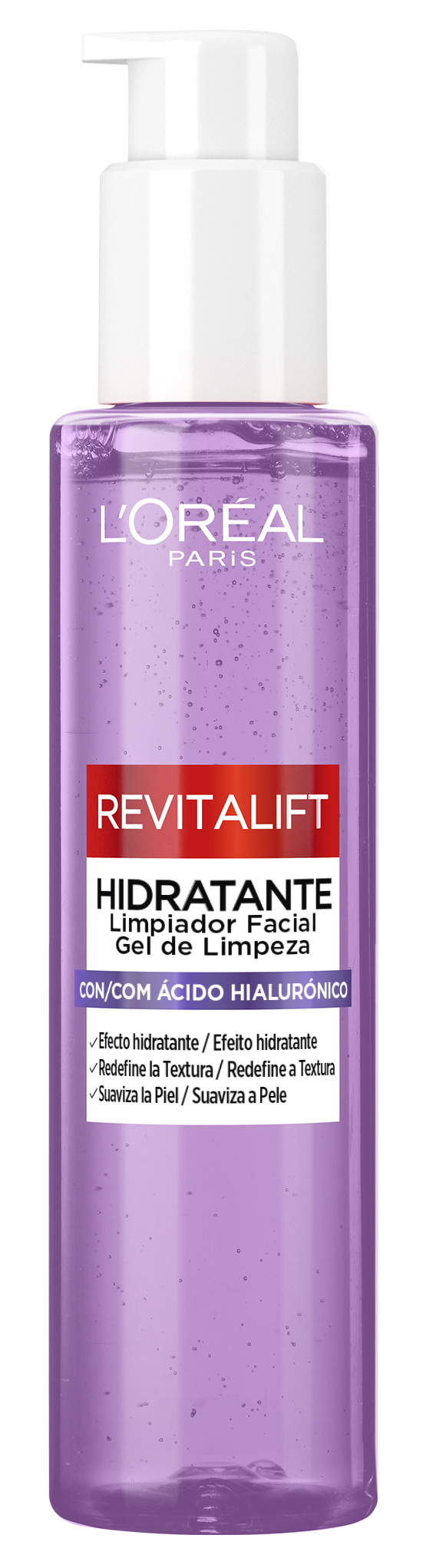 L'Oréal París Revitalift Hidratante Limpiador Facial con Ácido Hialurónico