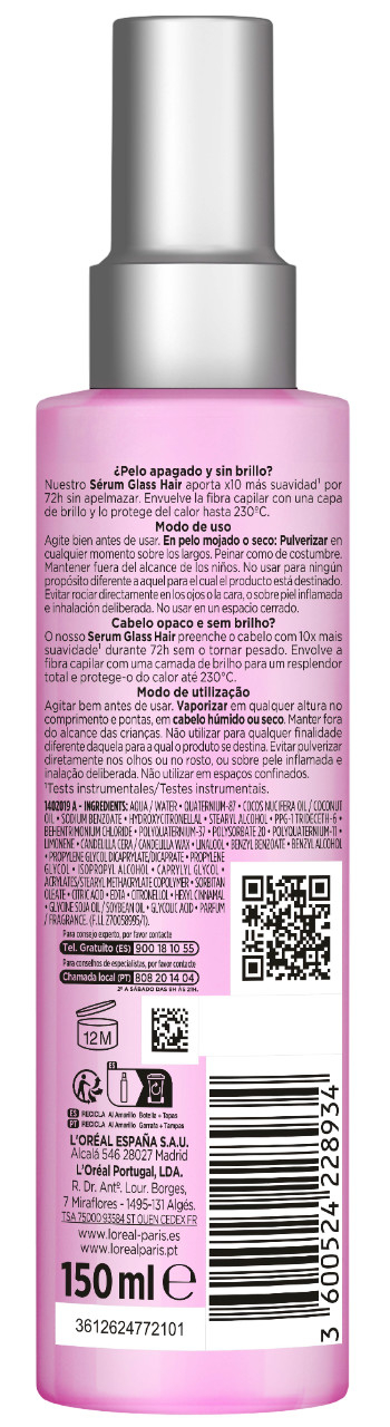 Elvive Glycolic Gloss Sérum Glass Hair sin Aclarado · detalle 1