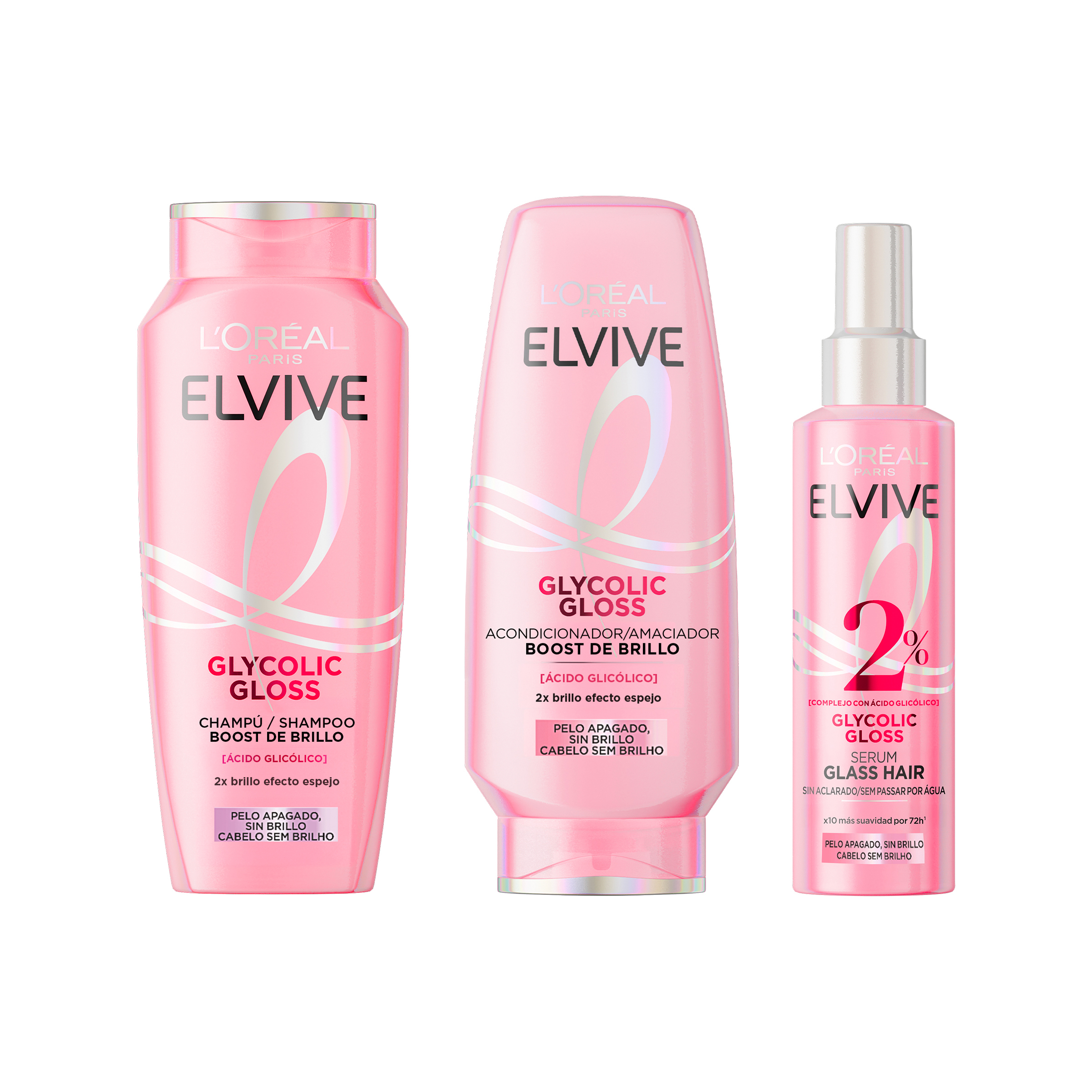 Elvive Glycolic Gloss Sérum Glass Hair sin Aclarado · detalle 2
