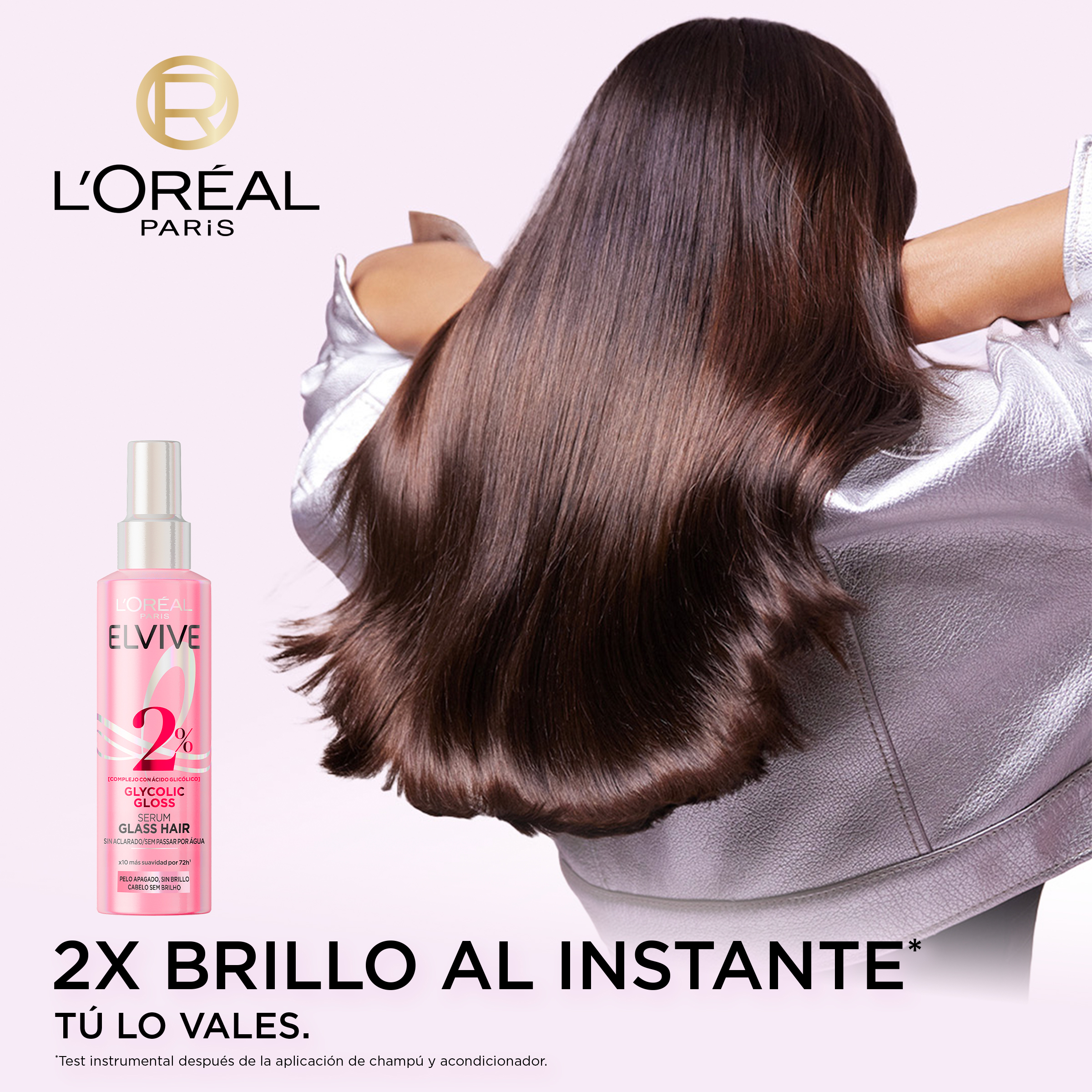 Elvive Glycolic Gloss Sérum Glass Hair sin Aclarado · detalle 4