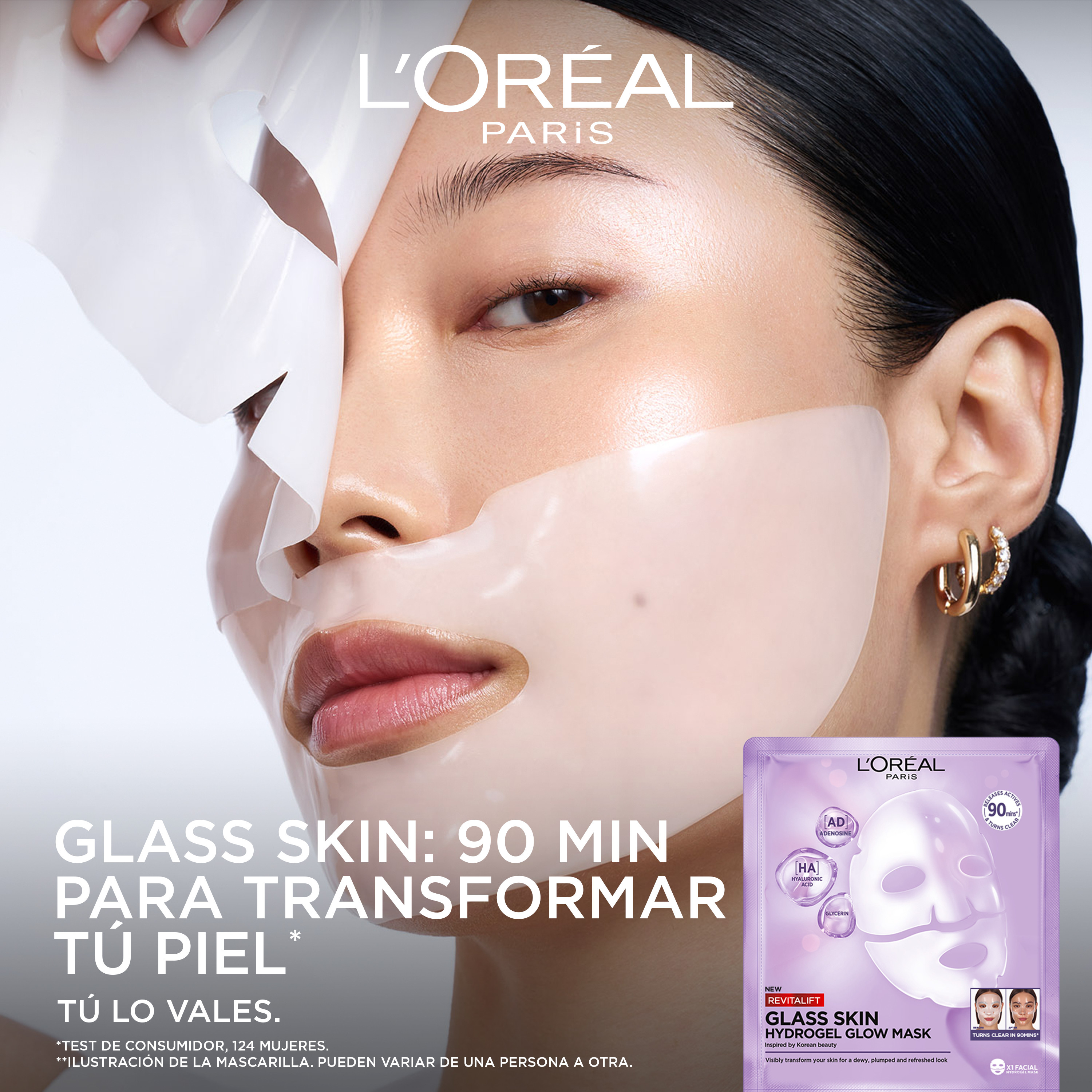Revitalift Filler Glass Skin Mascarilla Facial de Hidrogel Iluminadora · detalle 2