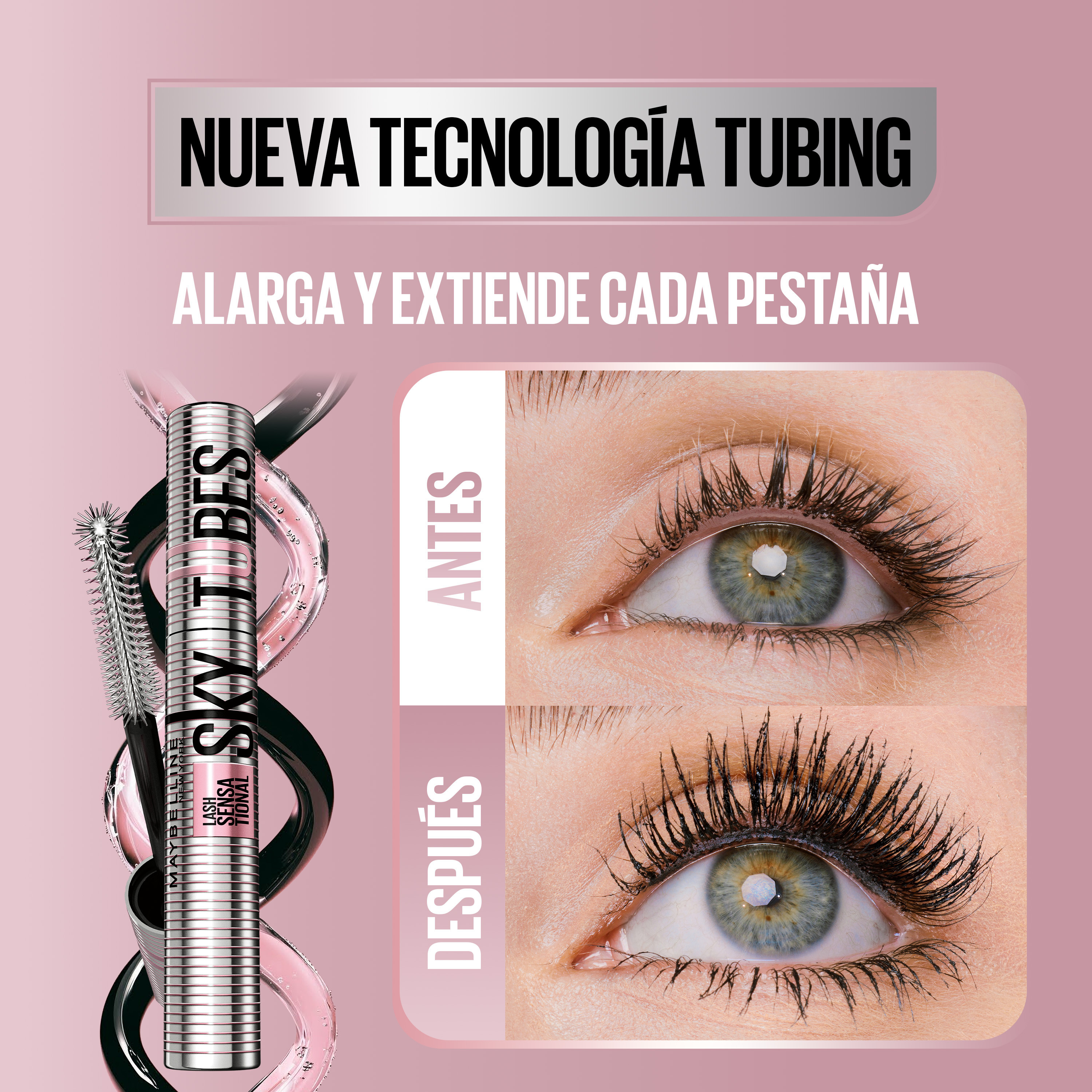Máscara de Pestañas Lash Sensational Sky Tubes · detalle 2