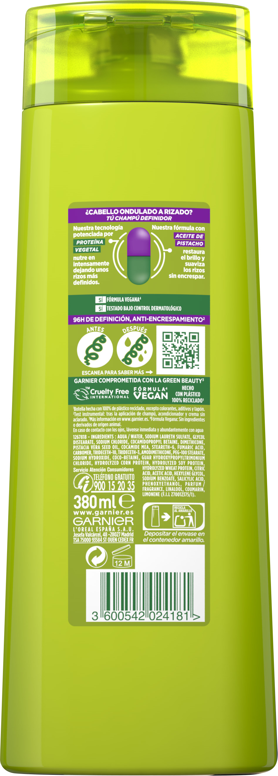 Fructis Nutri Rizos Contouring Champú Pelo Rizado u Ondulado · detalle 1