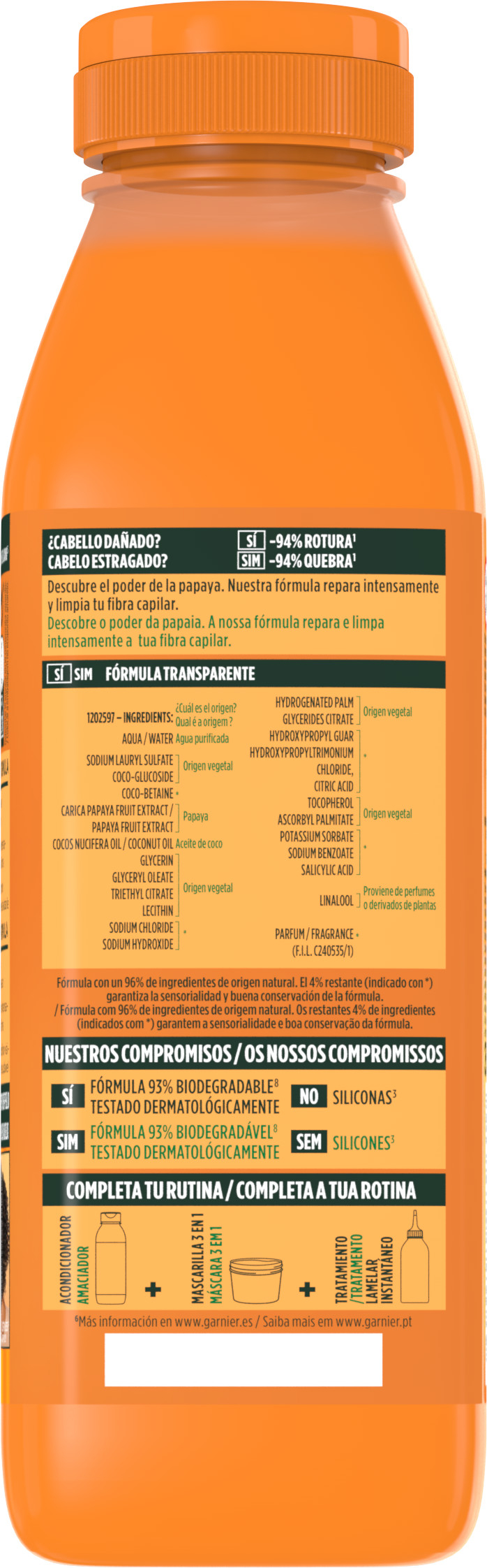 Fructis Hair Food Champú Papaya Reparadora · detalle 1
