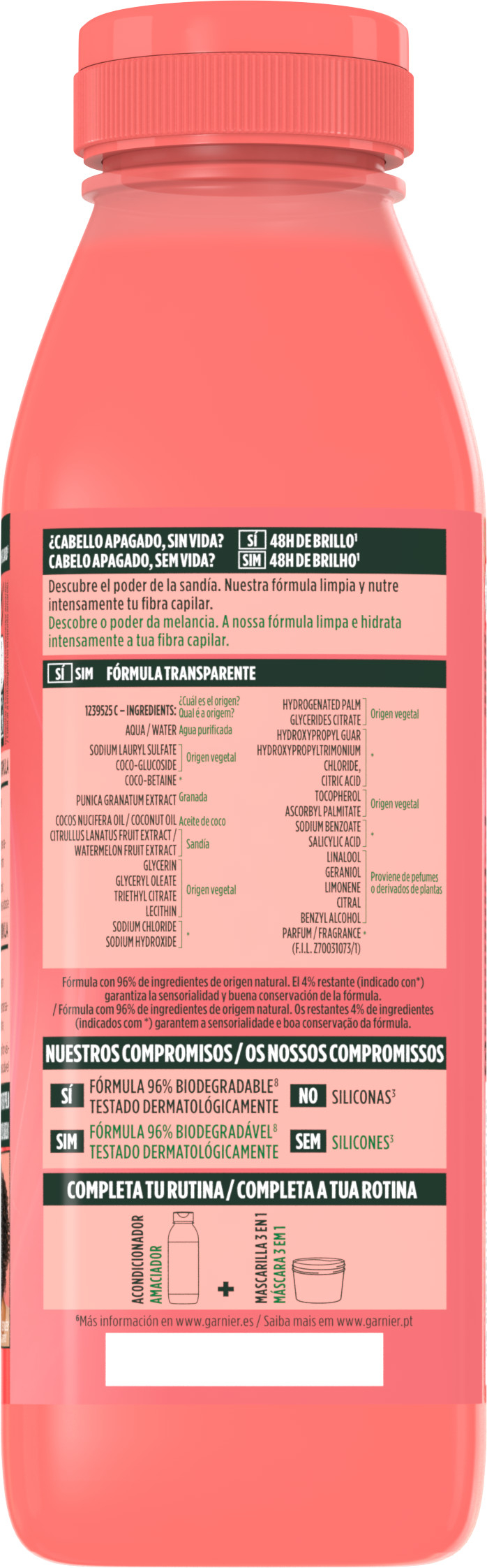 Fructis Hair Food Champú Sandía Cabello Apagado · detalle 1