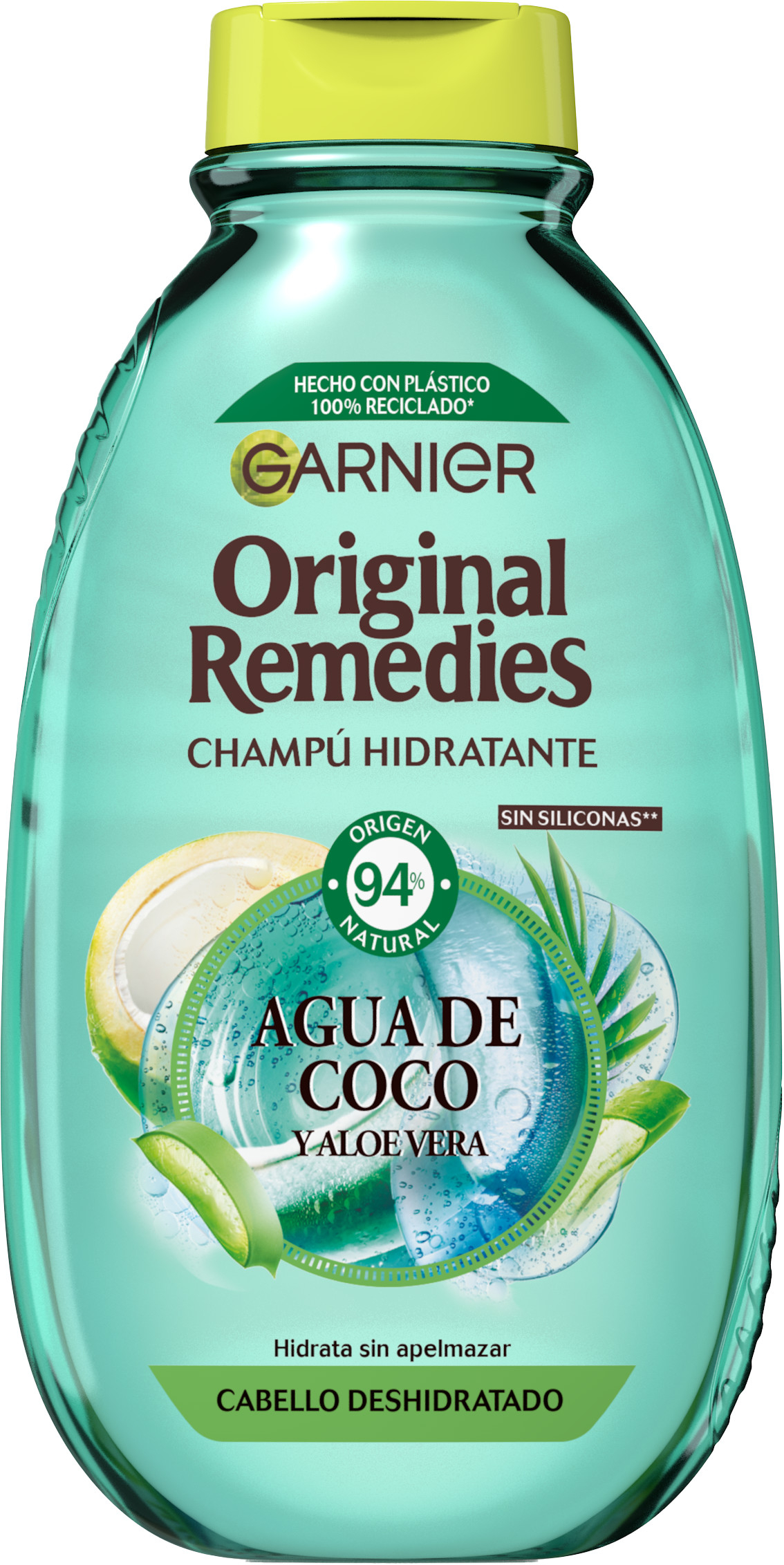 Garnier Original Remedies Champú Hidratante Agua de Coco y Aloe Vera