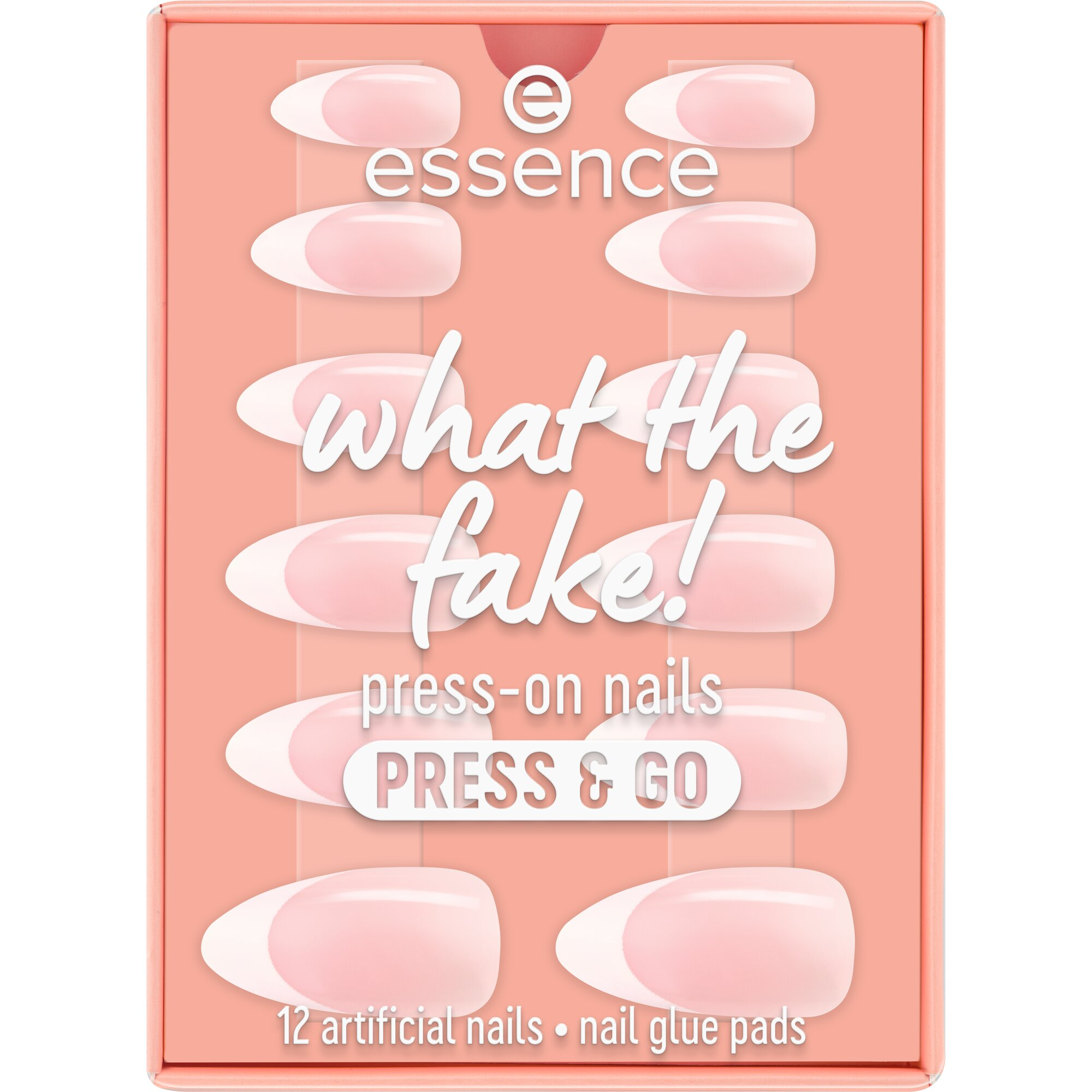 Essence Uñas Postizas What The Fake Press & Go French Nails