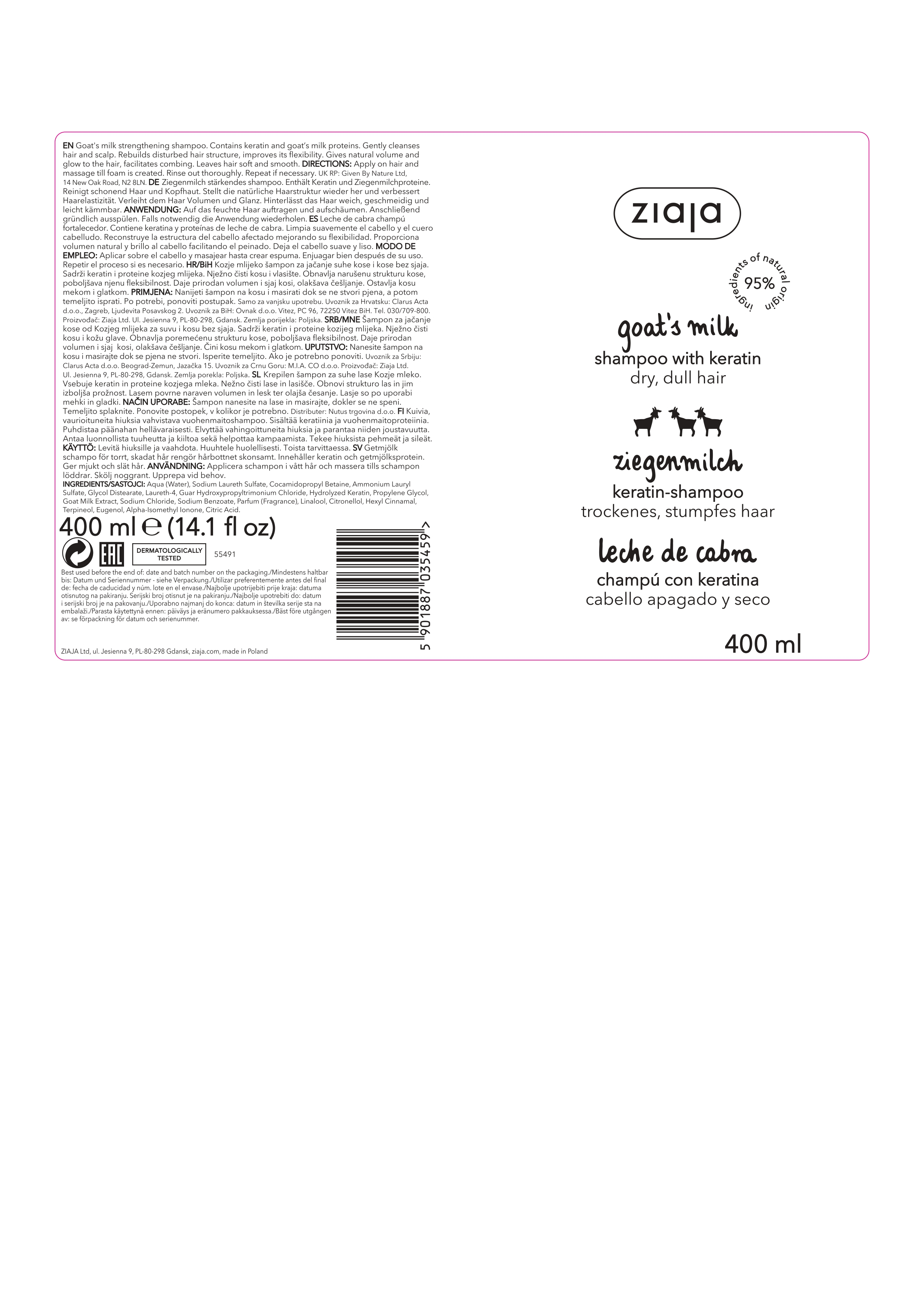 Leche de Cabra Champú · detalle 1