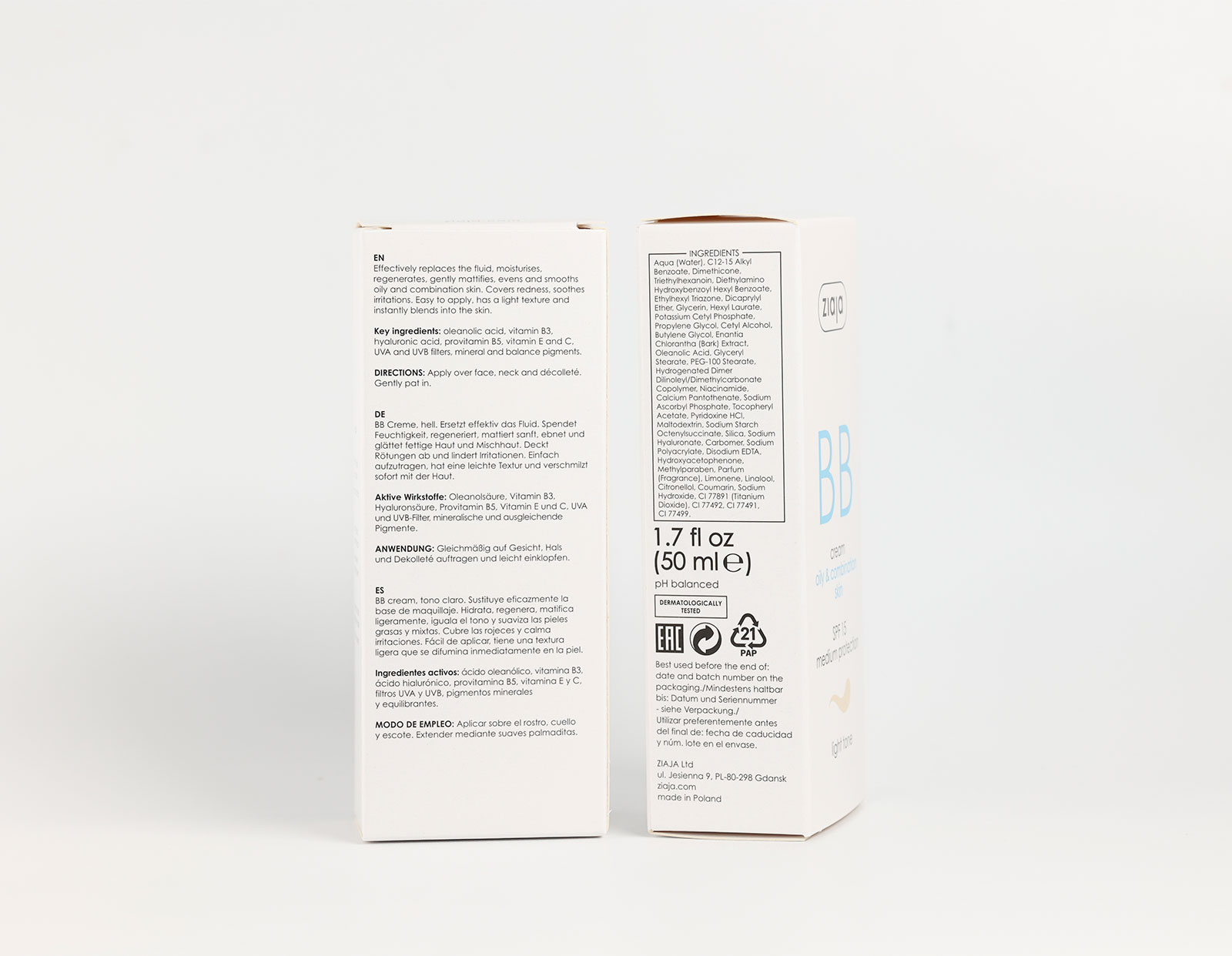 BB cream pieles mixtas y grasas · detalle 1