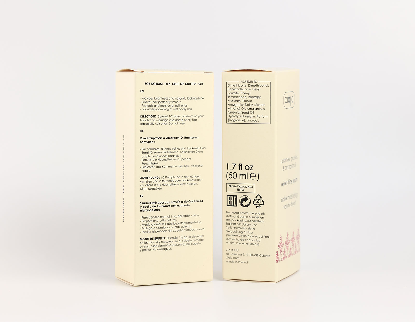 Cachemira Serum capilar iluminador · detalle 2