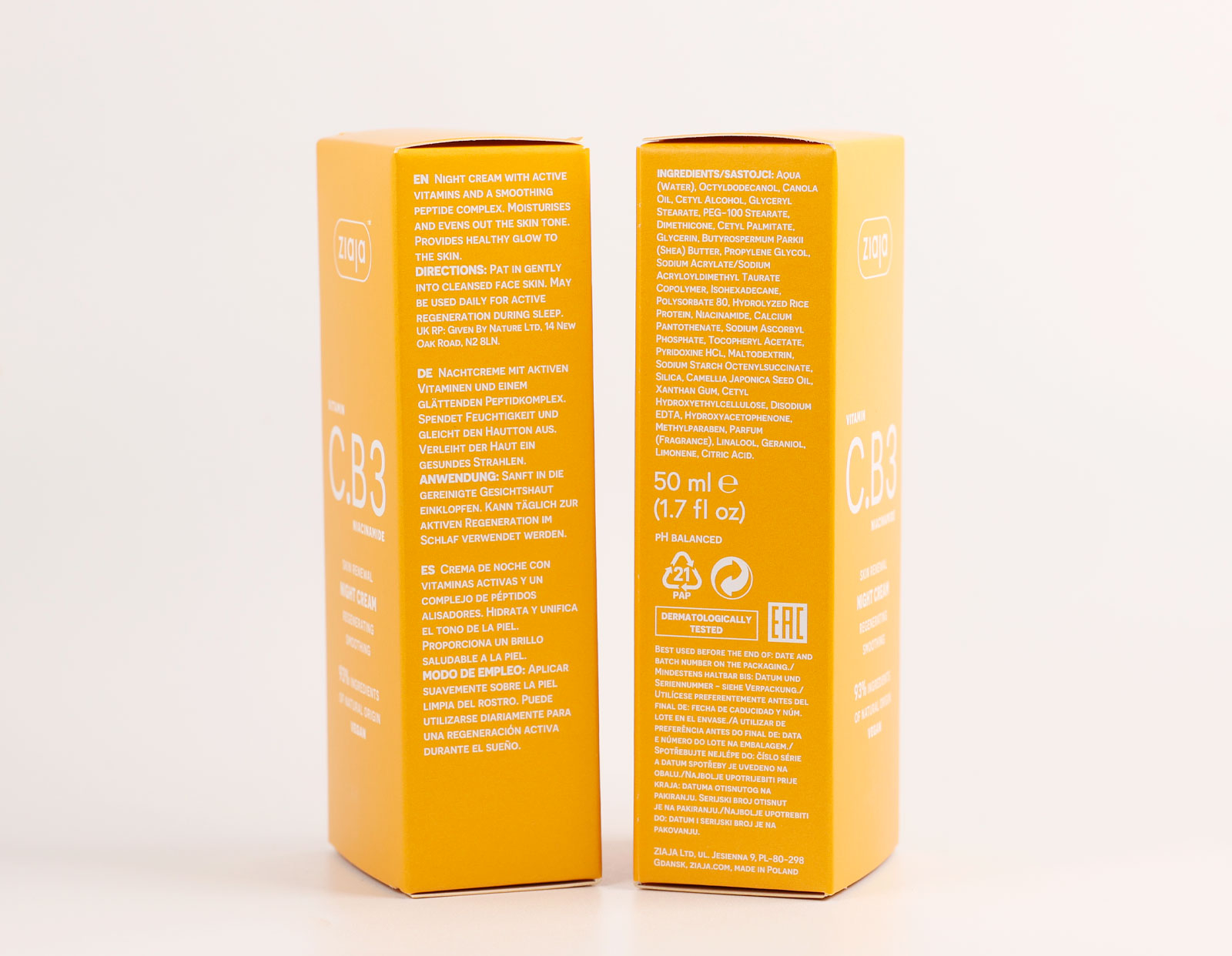Vitamina C.B3 Niacinamida Crema Facial de Noche · detalle 1