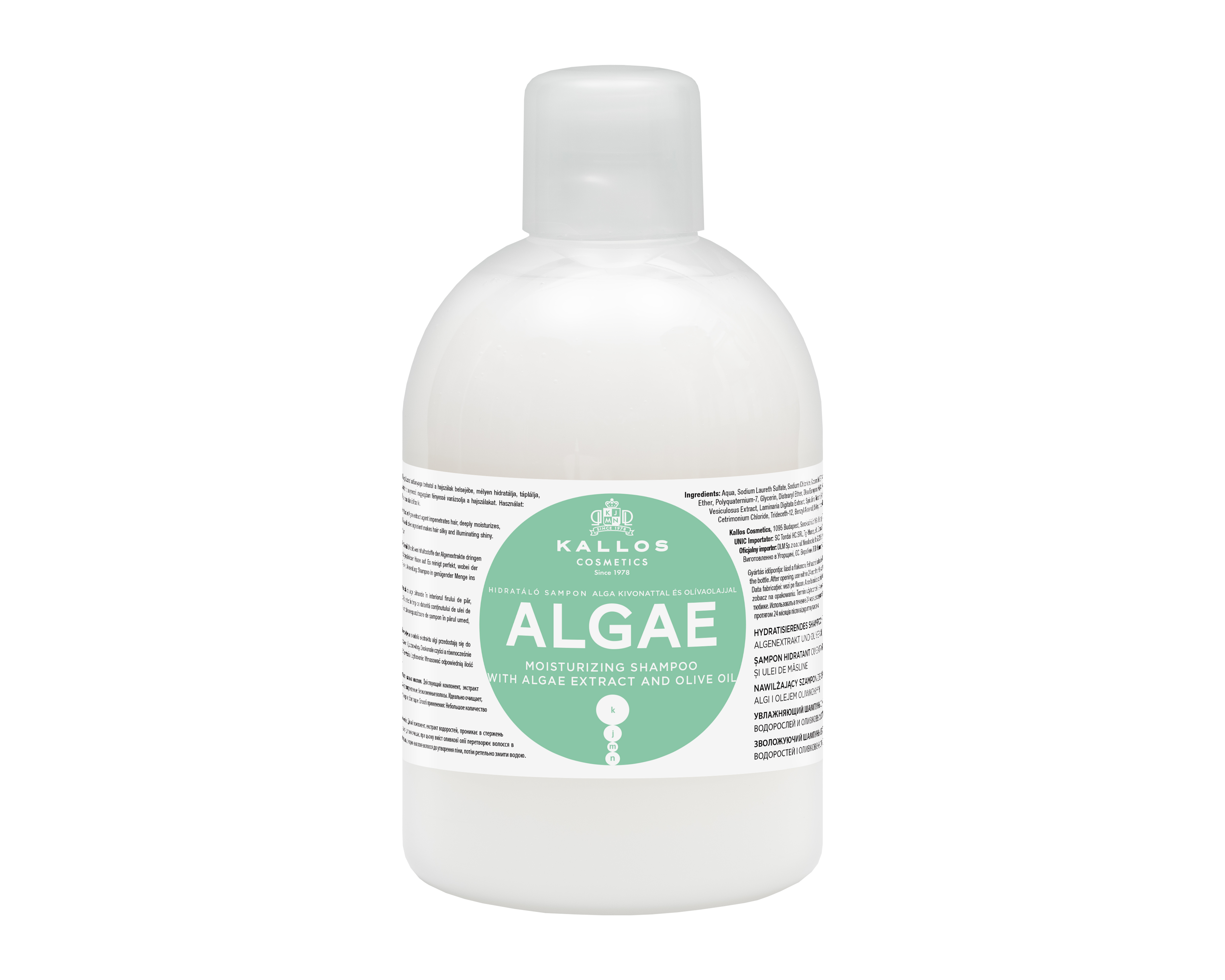 Kallos Cosmetics Champú Hidratante Extracto de Algas y Aceite de Oliva