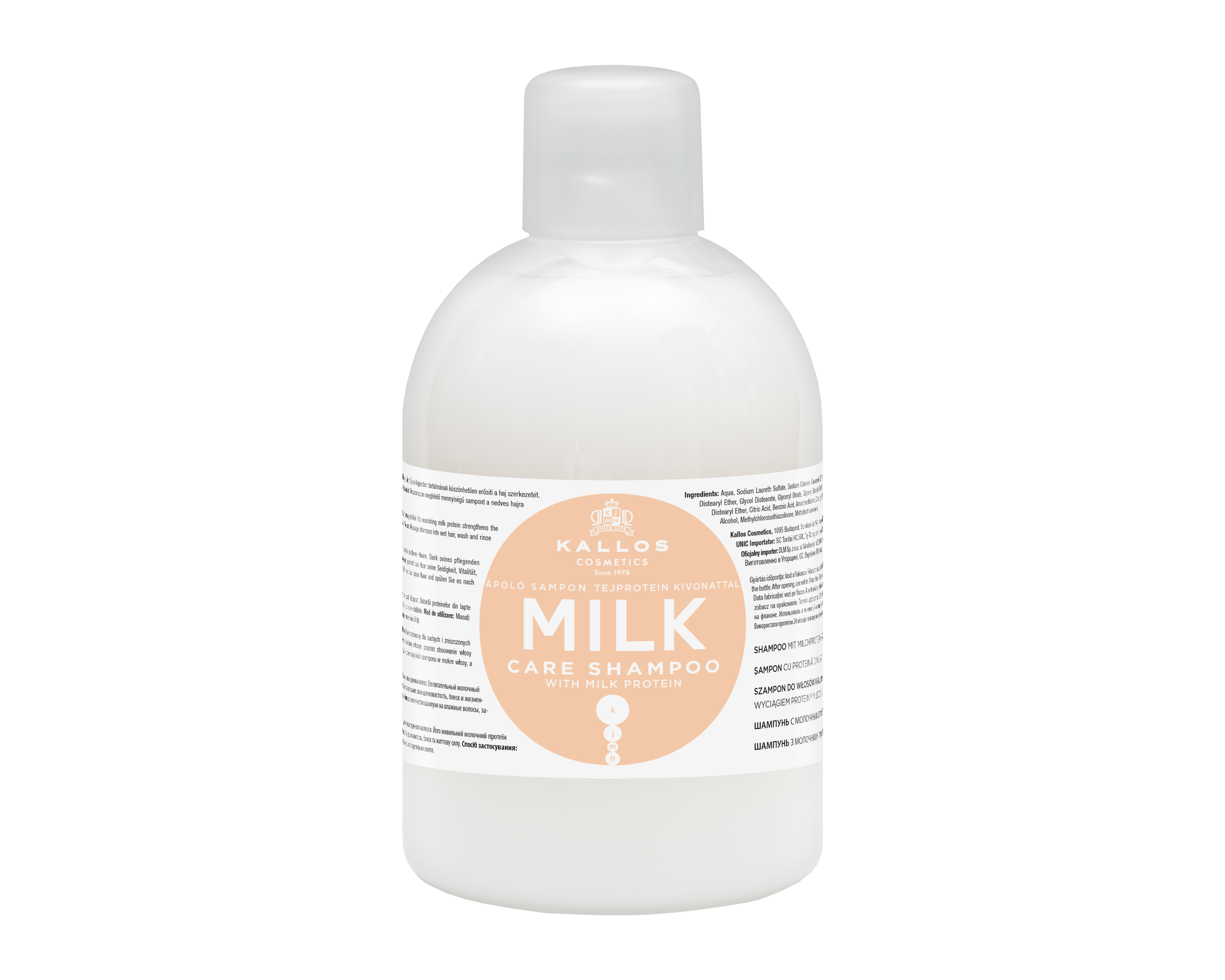 Kallos Cosmetics Champú Leche Cabello Seco y Dañado