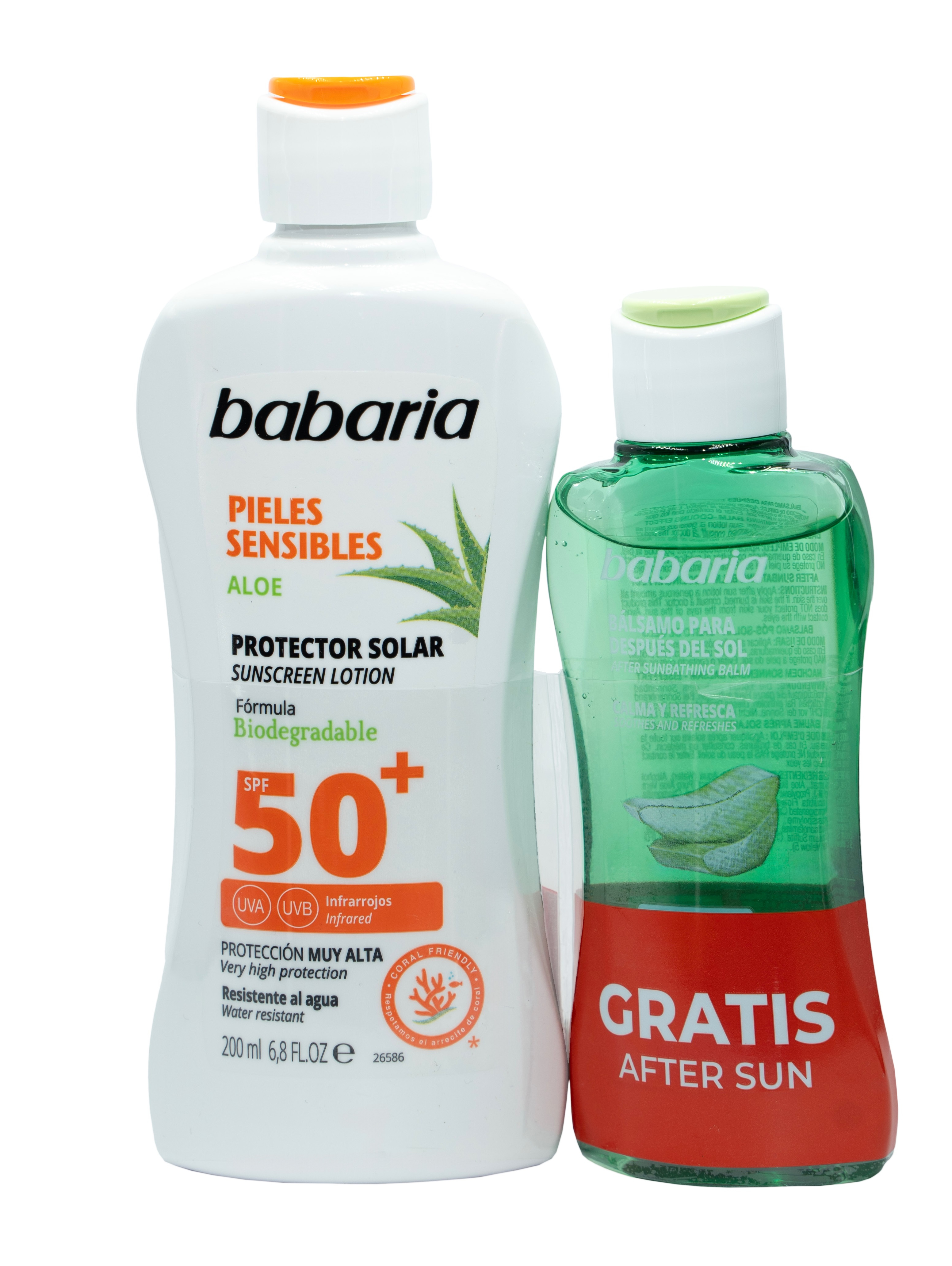 Pack Leche Protectora Sensible SPF50+ + Bálsamo After Sun Efecto Hielo · detalle 1