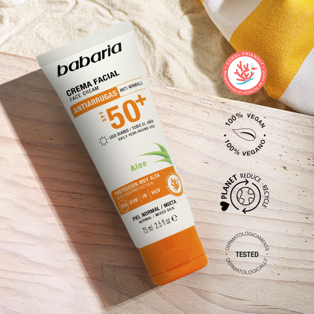 Crema Facial Solar con Aloe Vera SPF 50+ · detalle 5