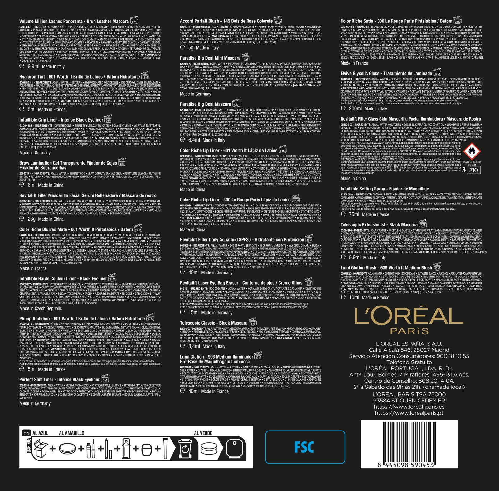 Calendario de Adviento con 24 Productos de Belleza, Maquillaje, Cuidado Facial y Capilar · detalle 3