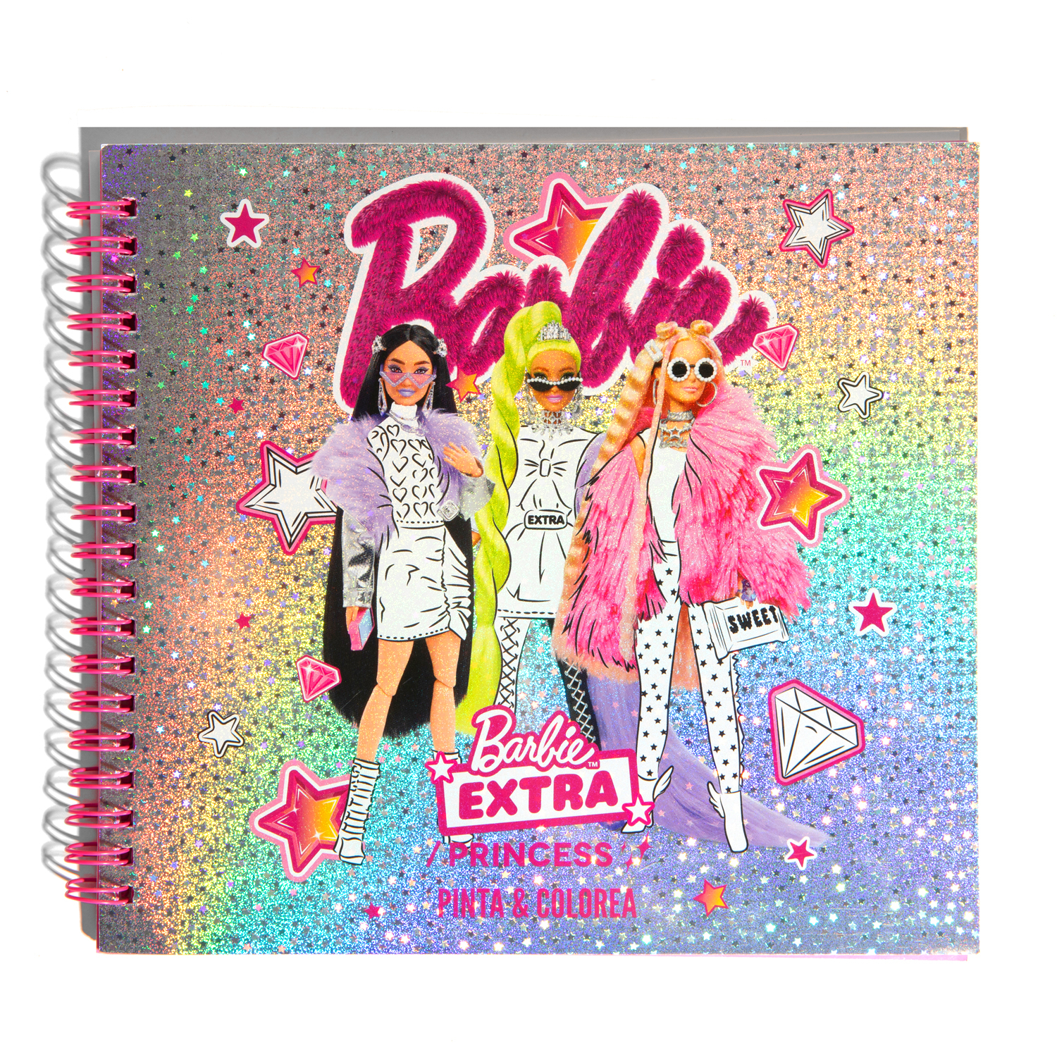 Set De Diseño Y Moda Barbie – Carpeta Decorada Con Bolígrafos, Rotuladores, Pegatinas, Sellos Y 6 Siluetas, Creatividad Y Motricidad Fina, A Partir De 3 Años