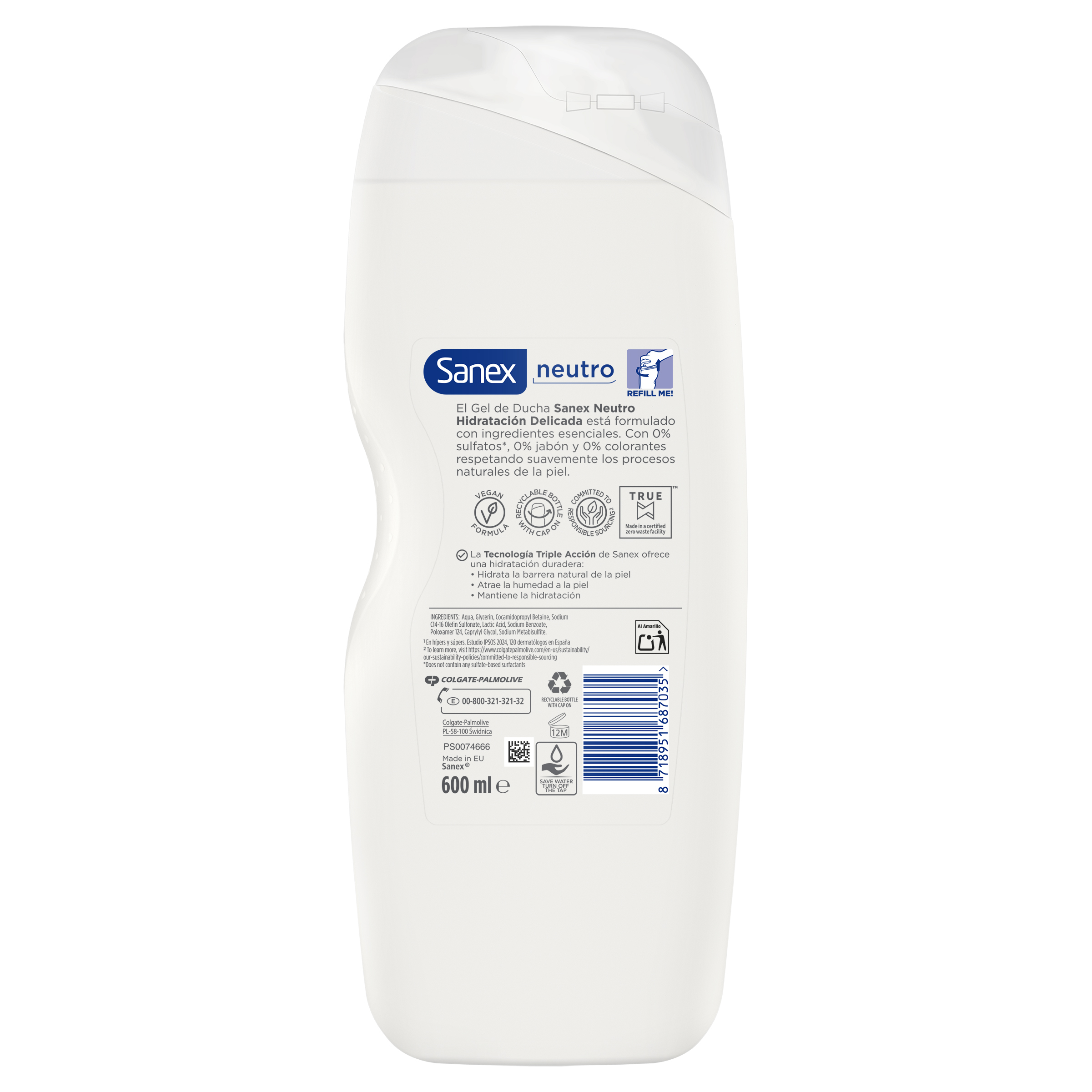 Gel de Ducha Neutro SIN Hidratación Delicada · detalle 5