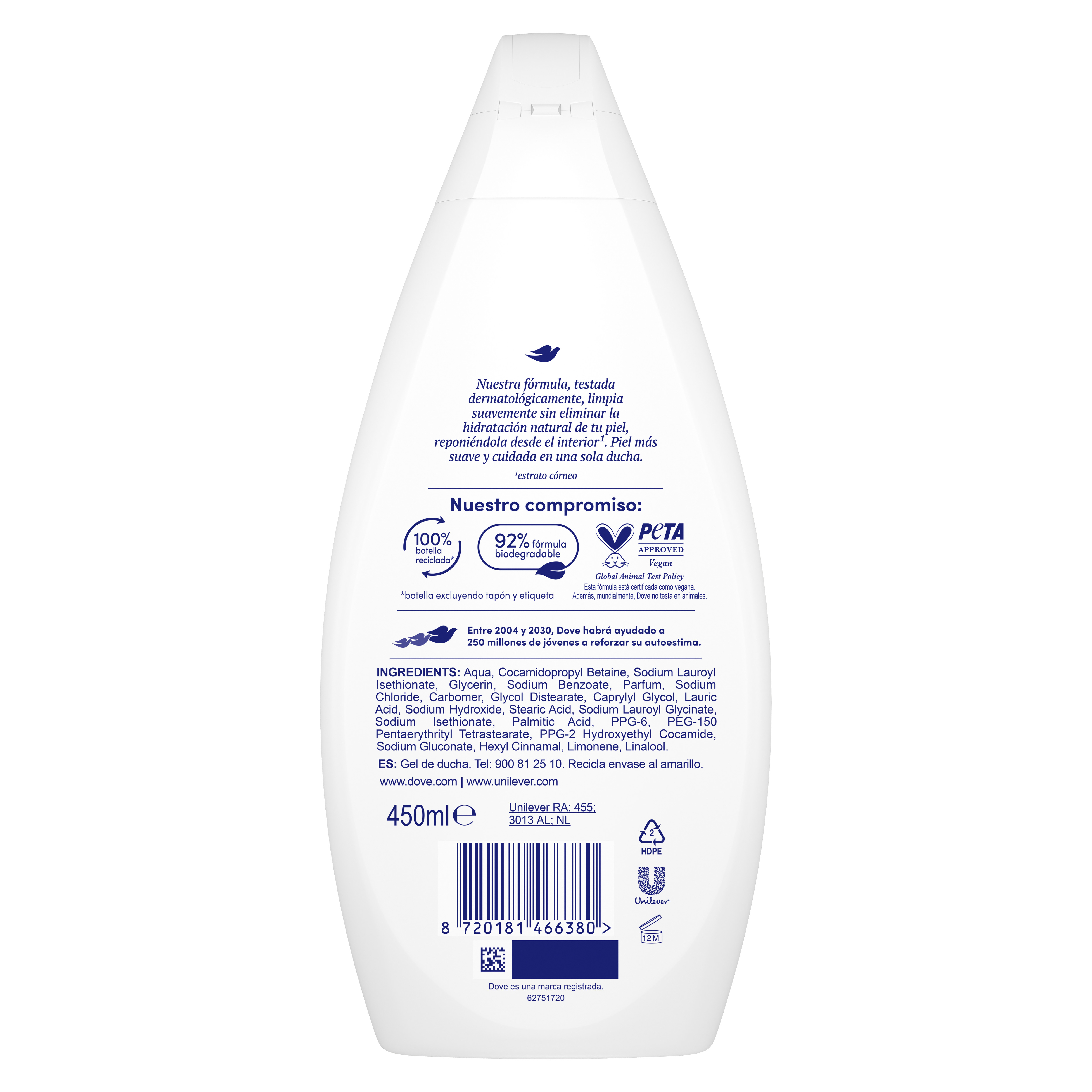Essentials Gel de Ducha Hidratante Limpieza Delicada · detalle 1
