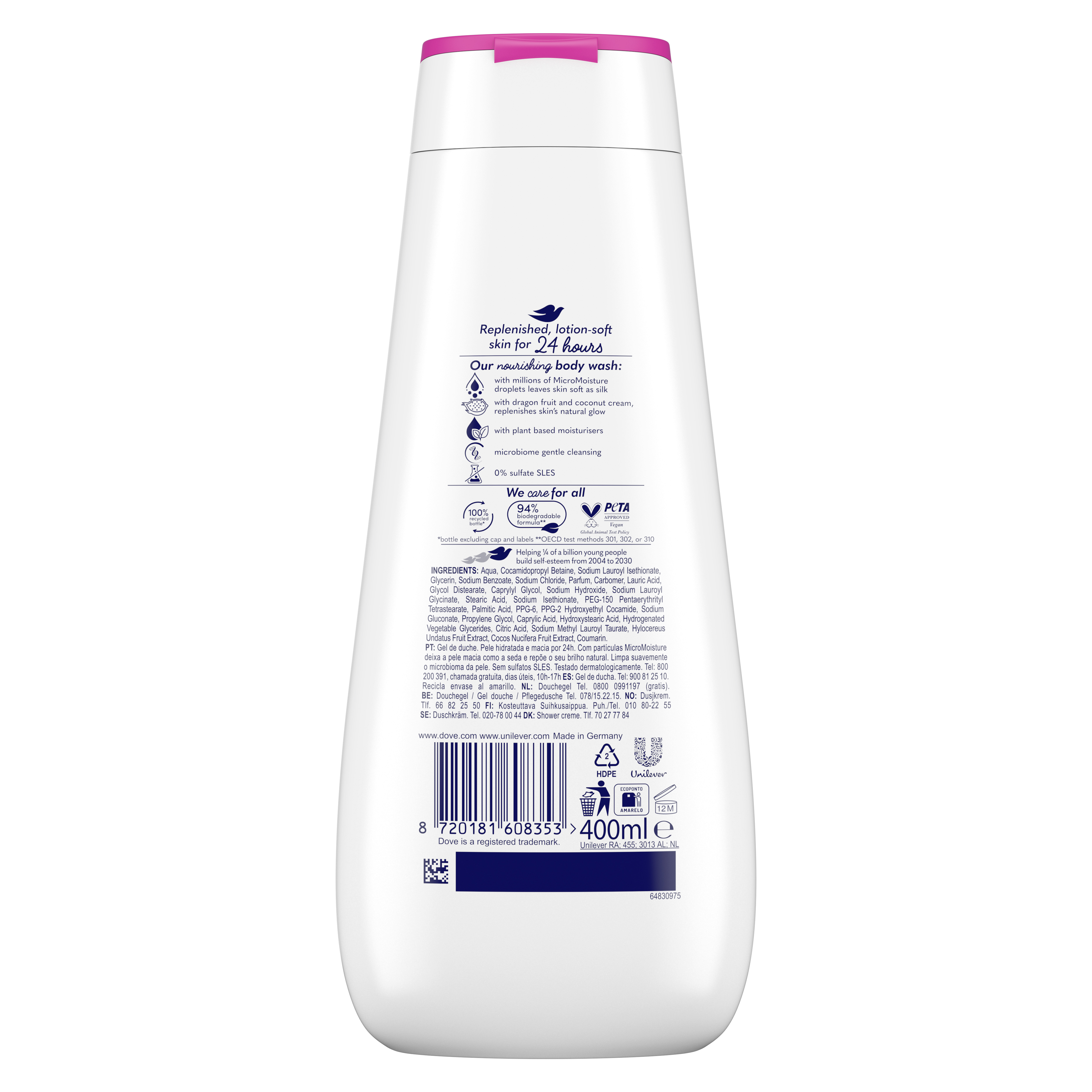 Advanced Care Gel de Ducha Nutritivo Fruta del Dragón y Coco · detalle 2