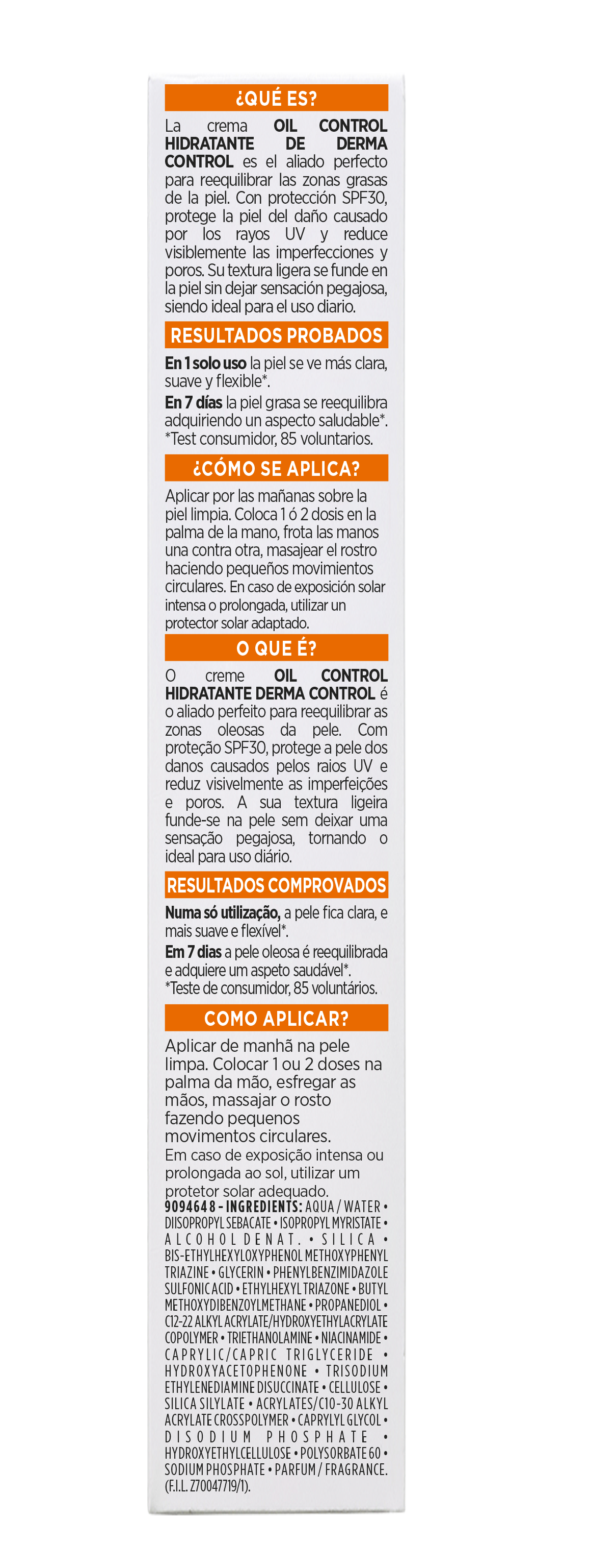 Men Expert Derma Control Oil Control Hidratante SPF30 · detalle 3
