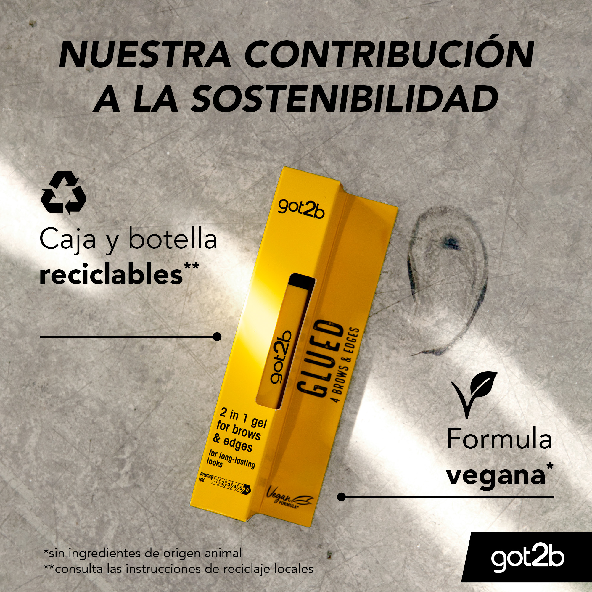 Glued 4 Brows & Edges Gel para cejas · detalle 4