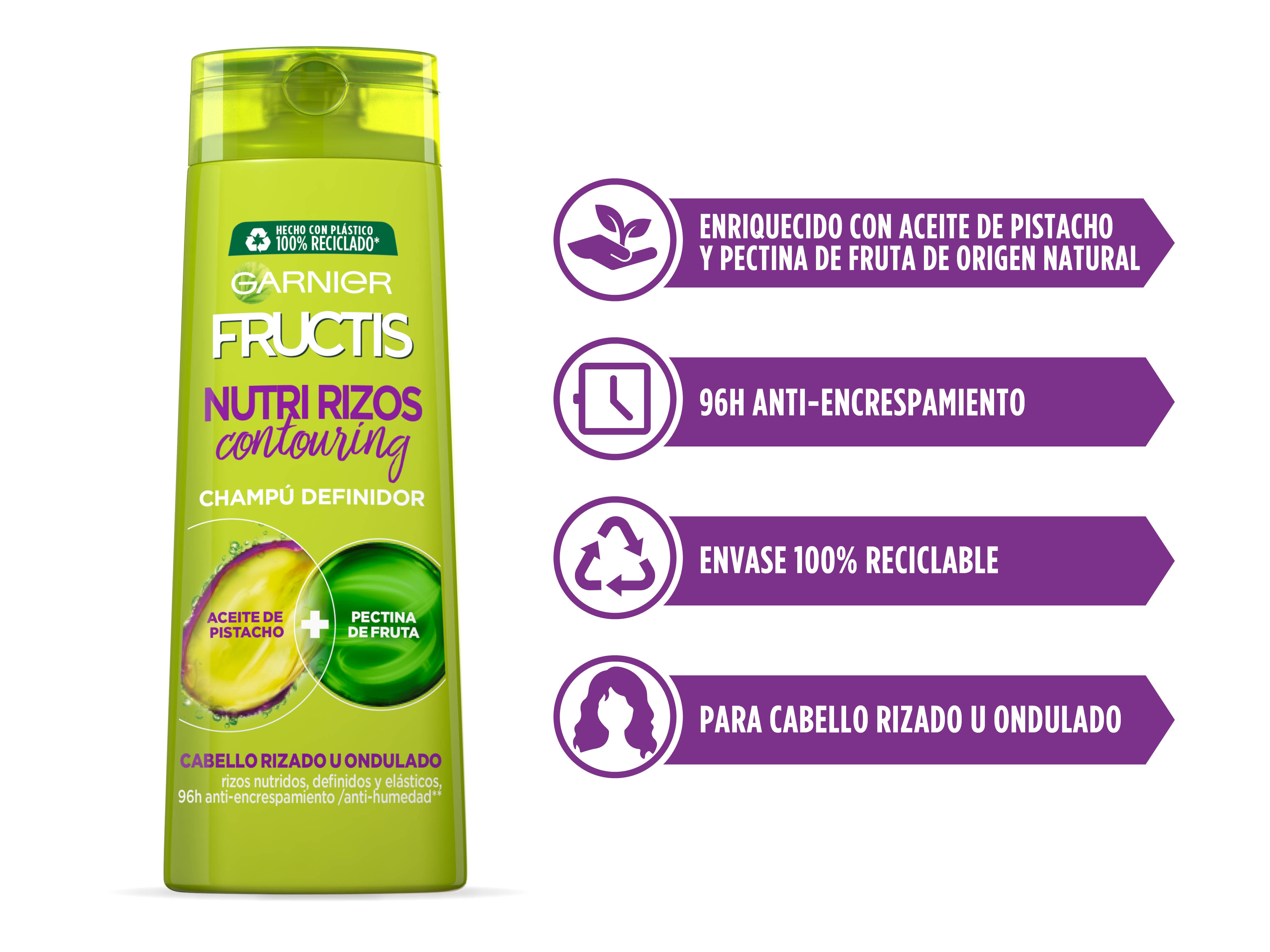 Fructis Nutri Rizos Contouring Champú Pelo Rizado u Ondulado · detalle 2