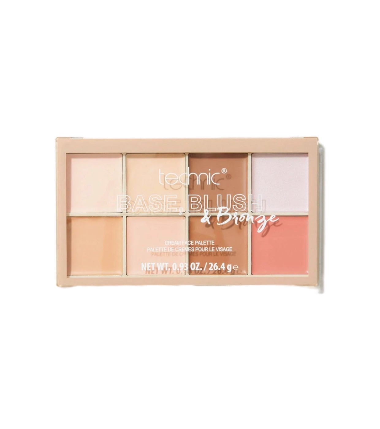 Technic Base, Blush & Bronze Paleta de Rostro Base, Colorete y Bronceador